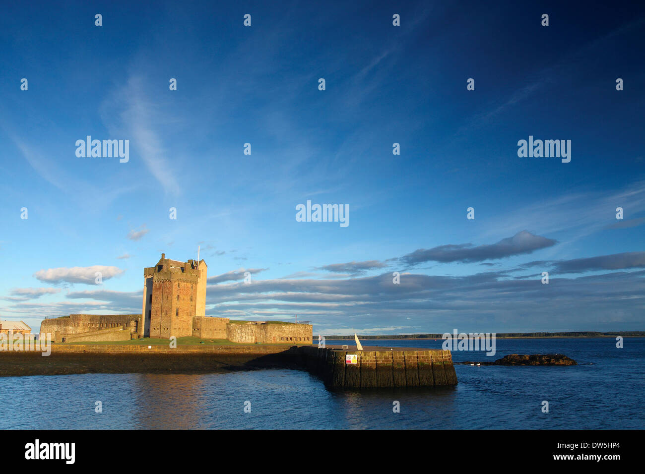 Broughty Ferry Castle and the River Tay, Broughty Ferry, Tayside Stock Photo