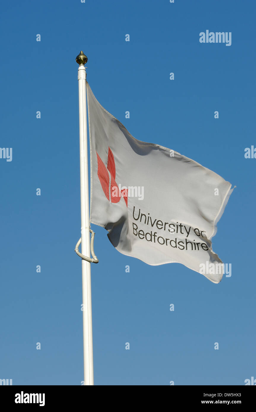 University of Bedfordshire Flag fluttering in the wind Stock Photo