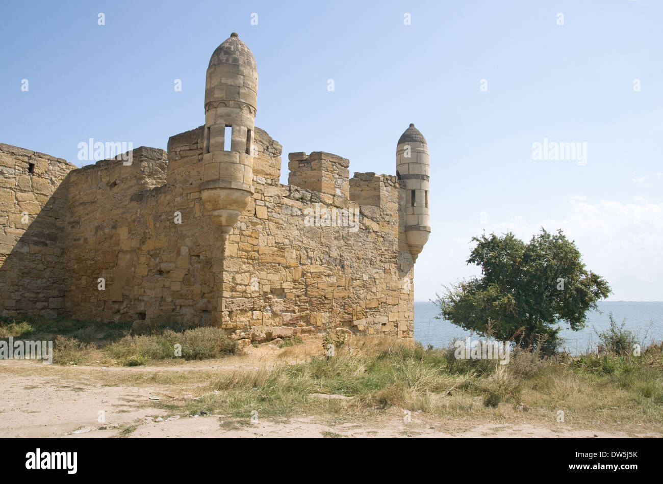 Yeni-Kale, ancient turkish fortress in Kerch, Crimea Stock Photo