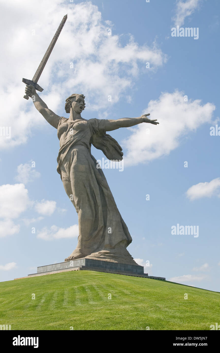 Monument Motherland calls by Vuchetich in Volgograd, Russia Stock Photo