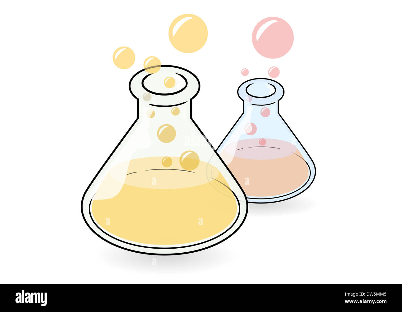 Conical flask Stock Photo