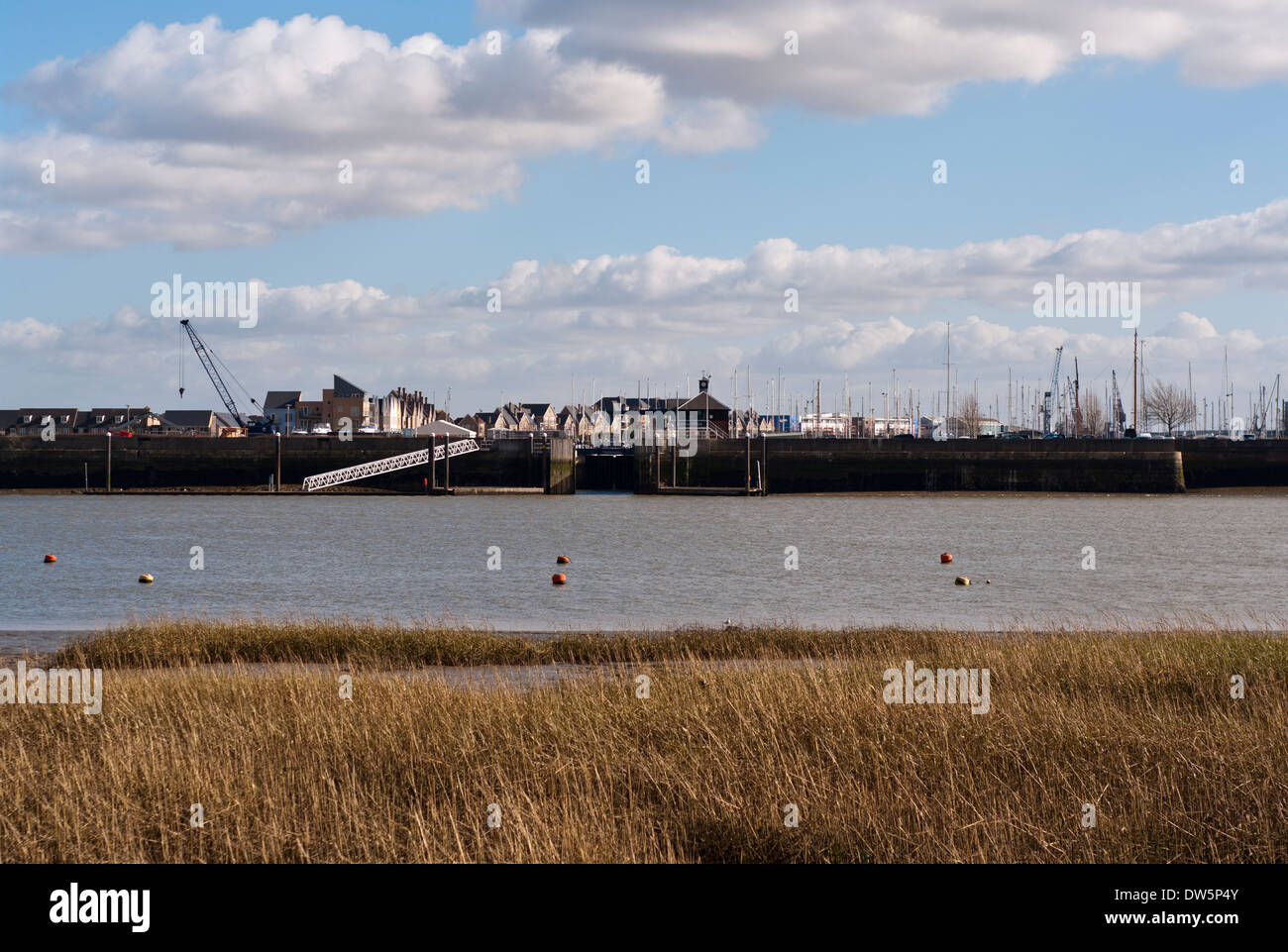 View Across The River Medway Towards St Marys Island Kent England at