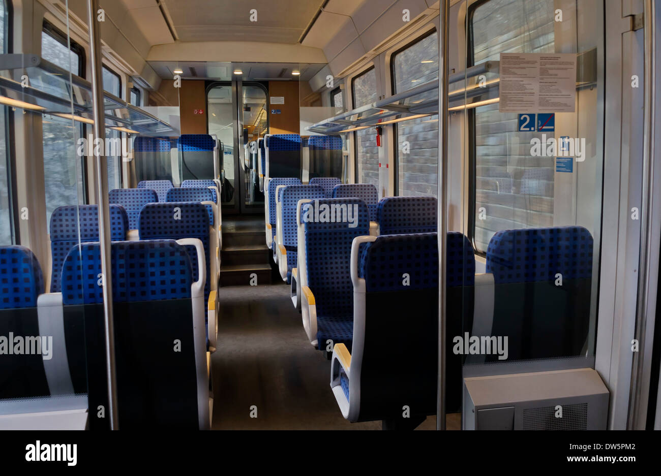 Inside of a last century train passenger carriage Stock Photo