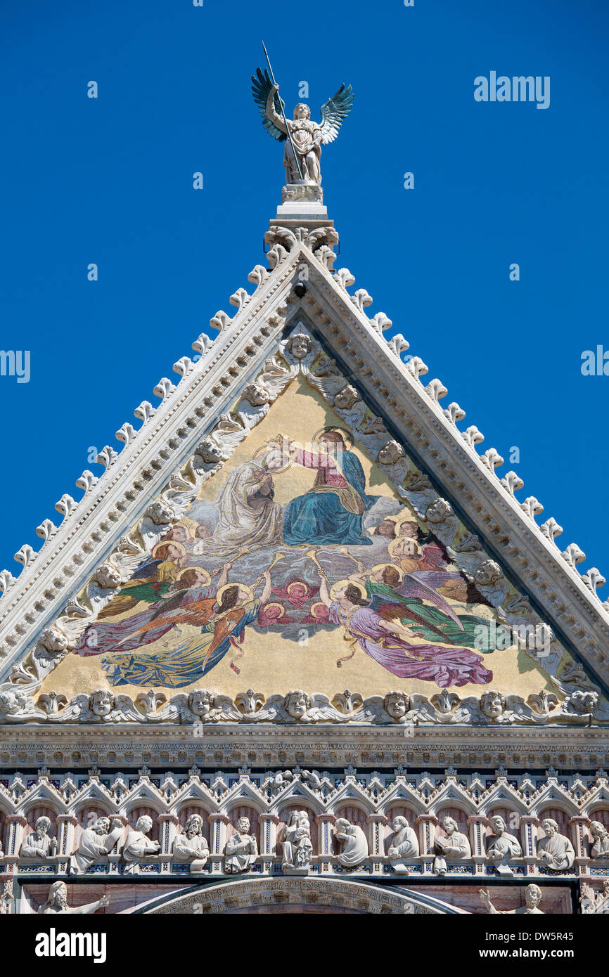 europe, italy, tuscany, siena, cathedral, mosaic, coronation of the virgin Stock Photo