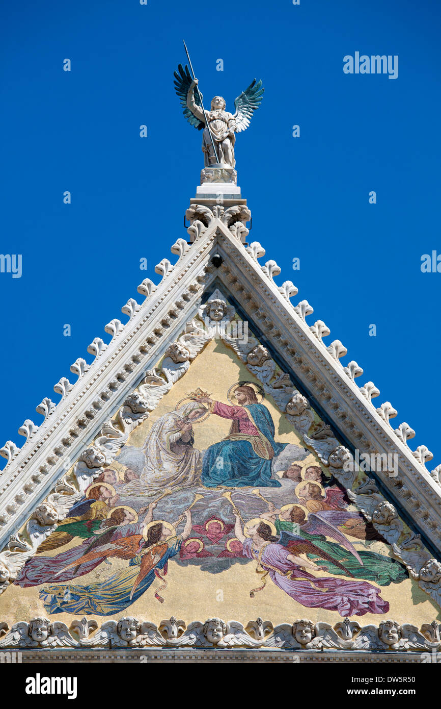 europe, italy, tuscany, siena, cathedral, mosaic, coronation of the virgin Stock Photo