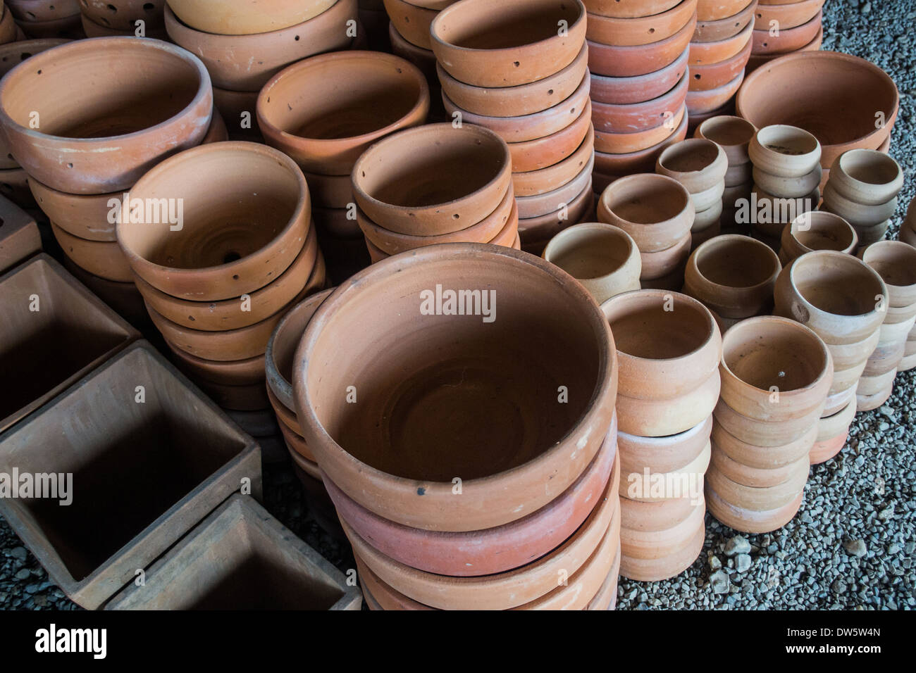 Ceramic Plant Pots Stock Photo Alamy