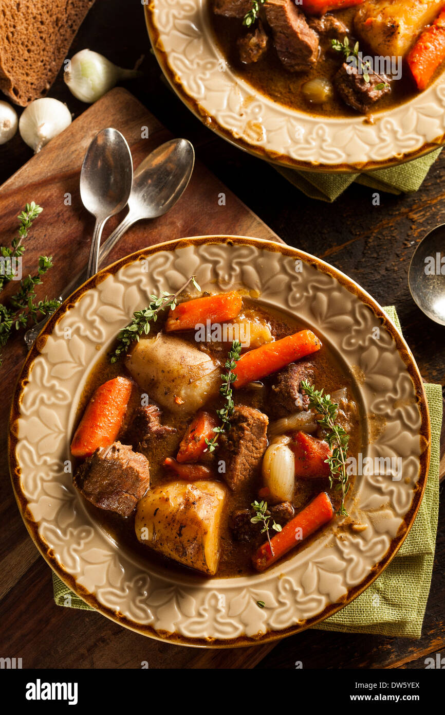 Homemade Irish Beef Stew with Carrots and Potatoes Stock Photo Alamy