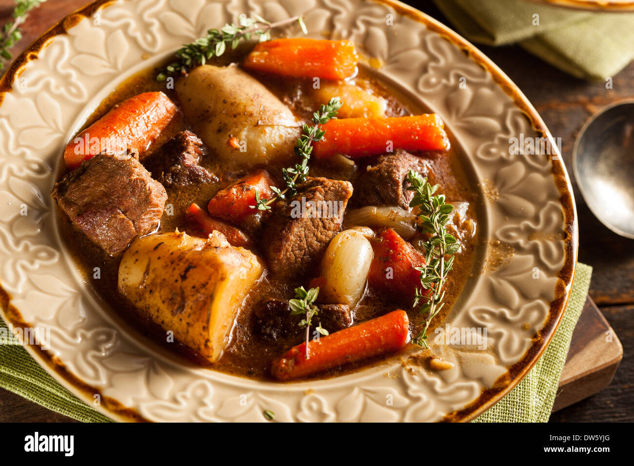 Homemade Irish Beef Stew with Carrots and Potatoes Stock Photo Alamy