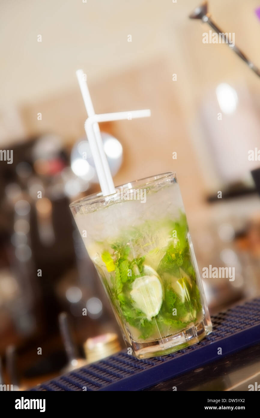 alcohol drinks on bar. cocktail Stock Photo