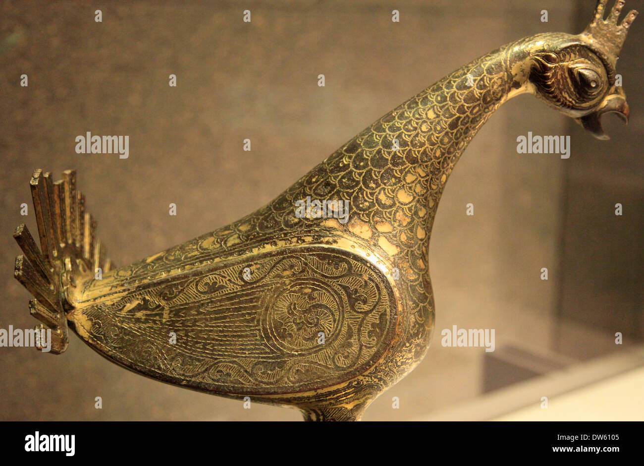 Qatar, Doha, Museum of Islamic Art, bird statue, metalwork Stock Photo