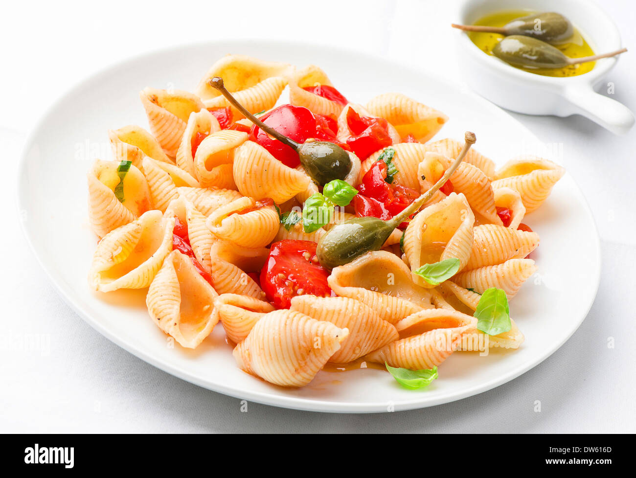 Pasta with vegetables Stock Photo