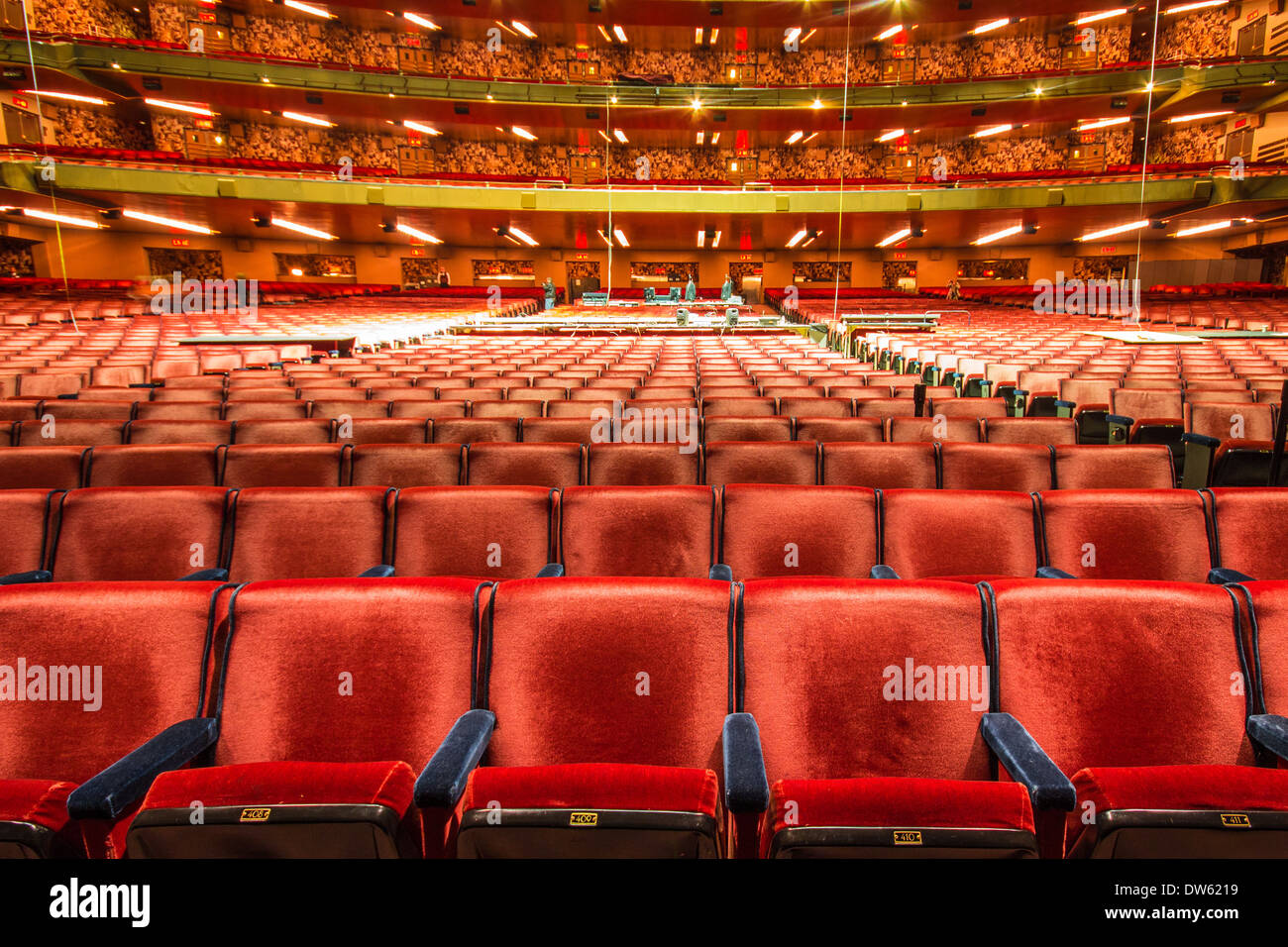 NEW YORK CITY - JAN 12: Grand view of Radio City Music Hall in midtown Manhattan on Jan 12 2013 Stock Photo