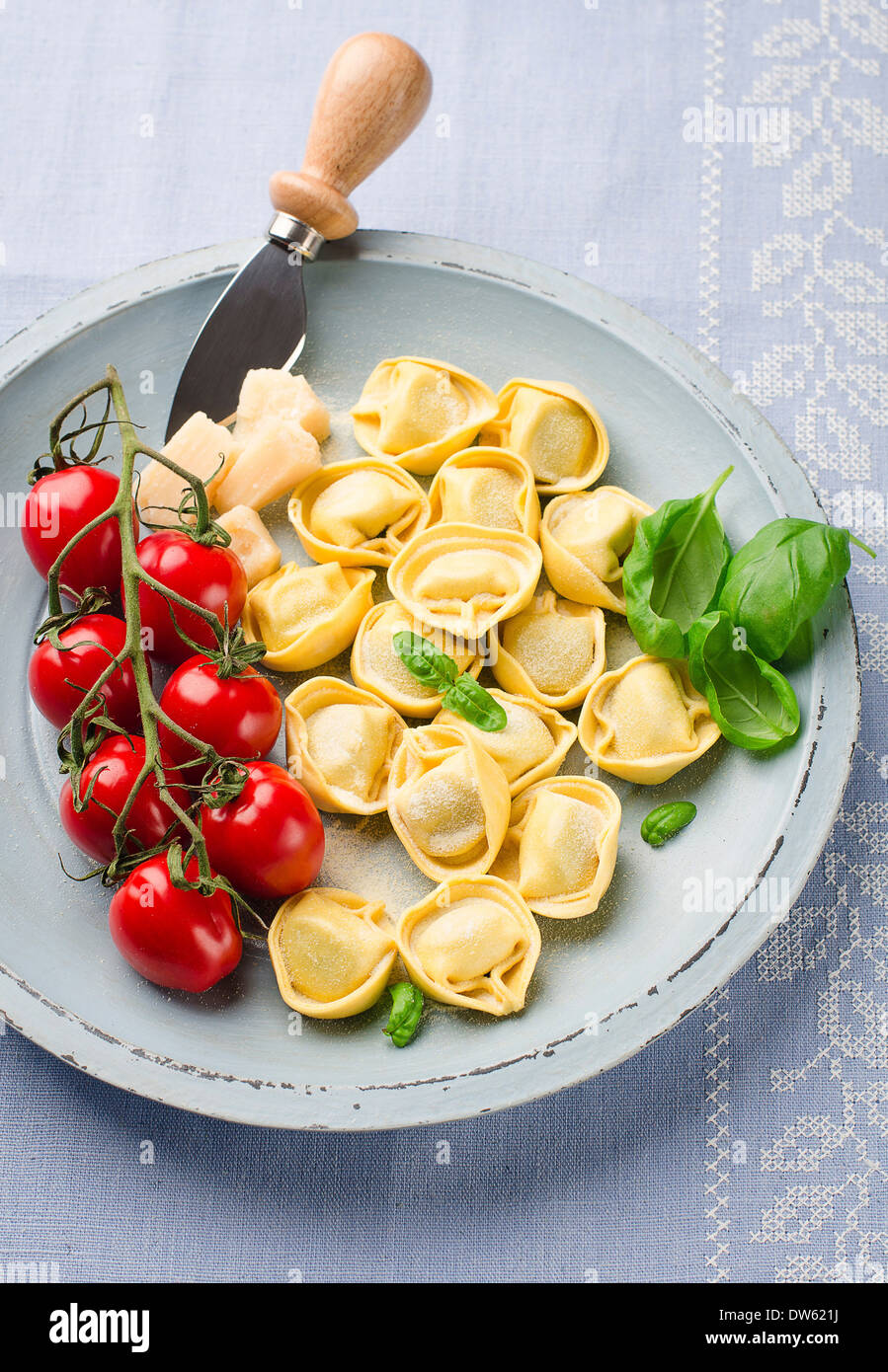Fresh Tortellini Stock Photo