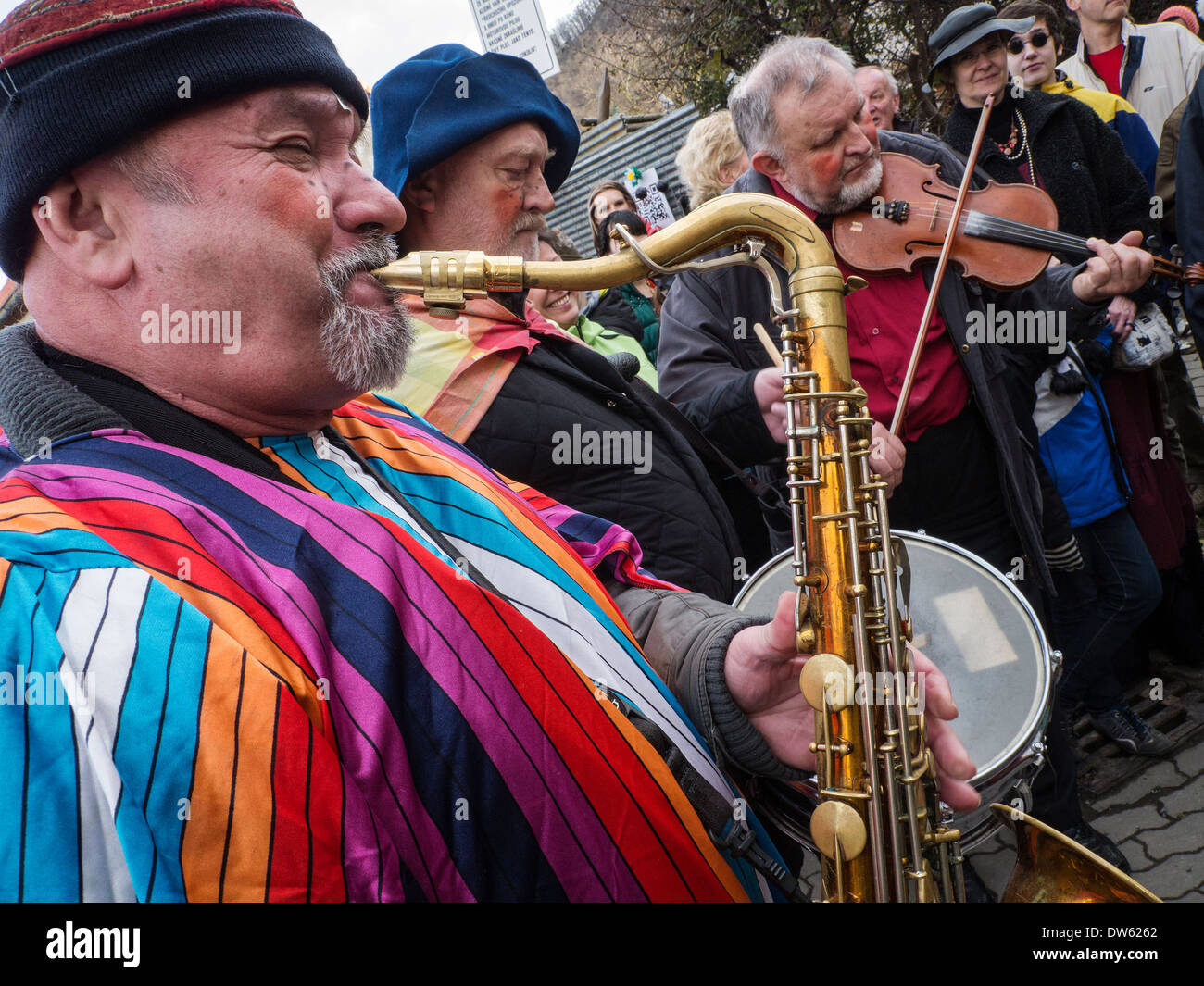 Czechs celebrate carnival in Mokropsy, Czech Republic Stock Photo