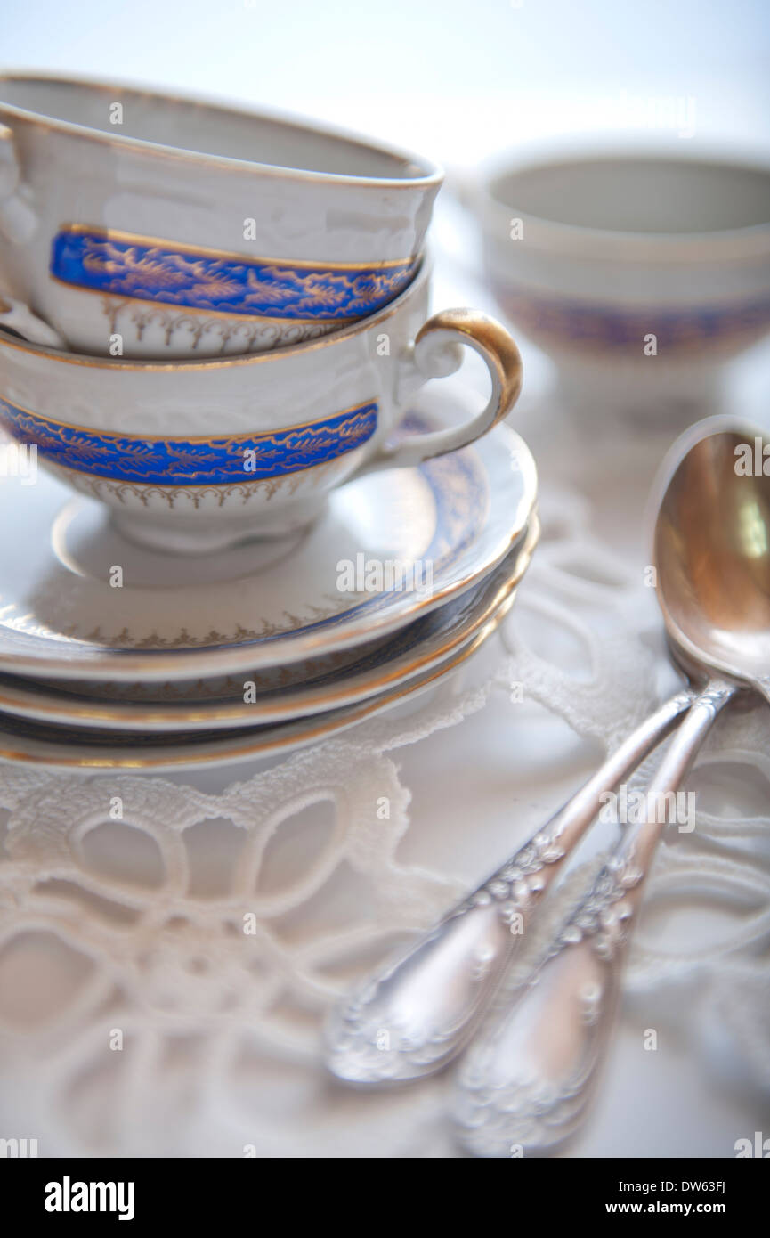 Tea cups Stock Photo