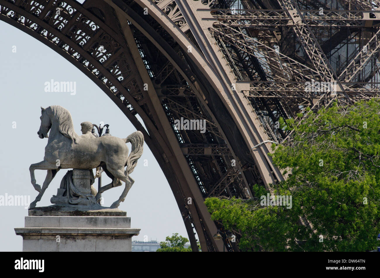 Detail of the Eiffel Tower, Paris Stock Photo