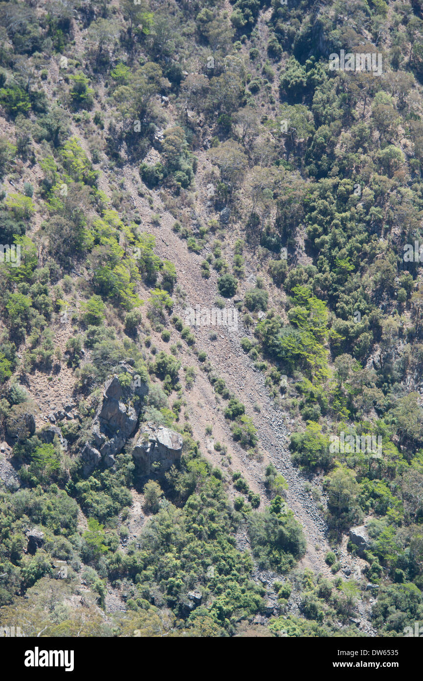 Steep Eroded Slope - Bungonia State Conservation Area - NSW - Australia Stock Photo