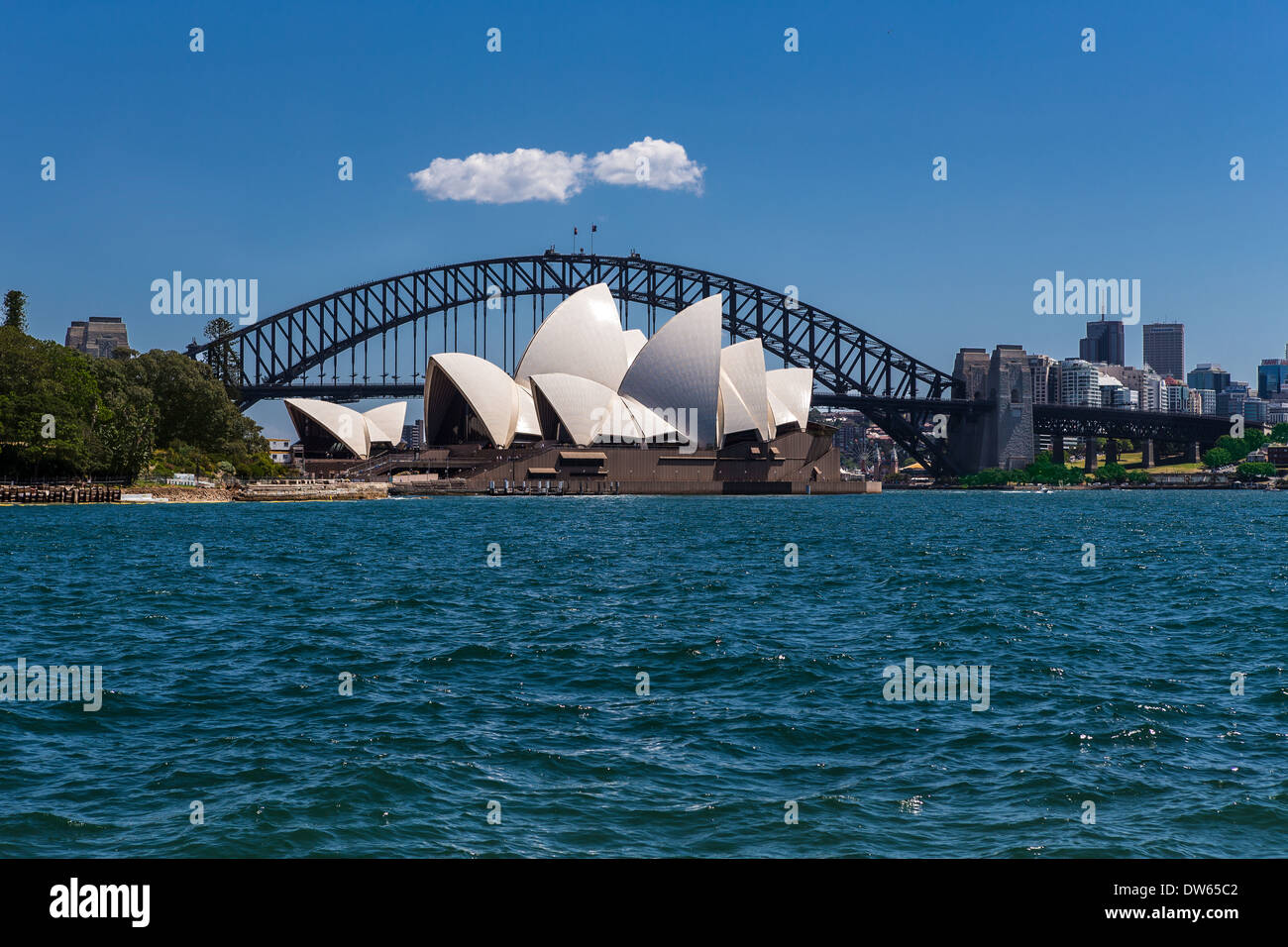 Sydney Opera House and Harbour Bridge. Stock Photo
