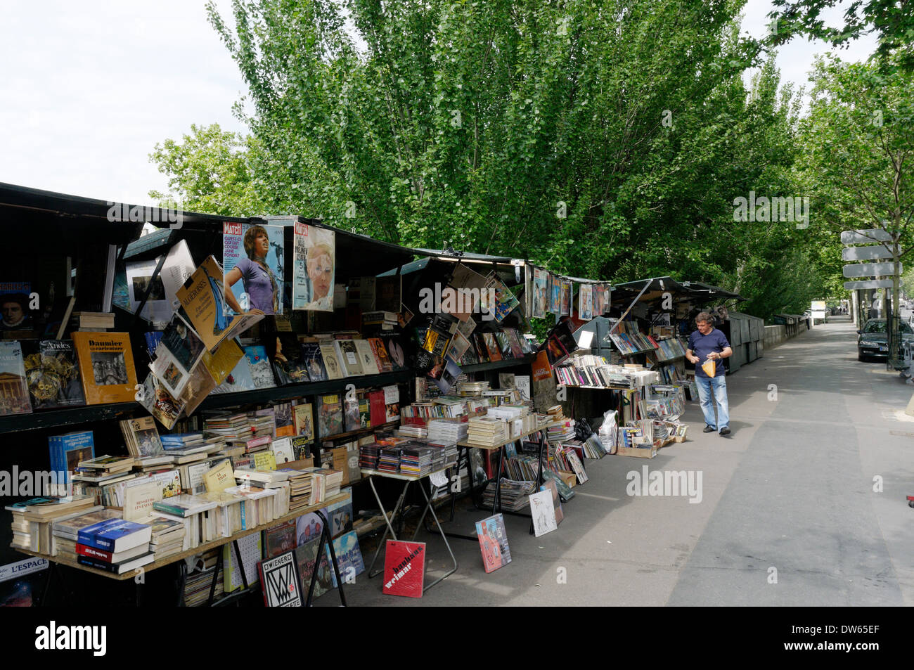 Booksellers by the Seine in Paris Stock Photo