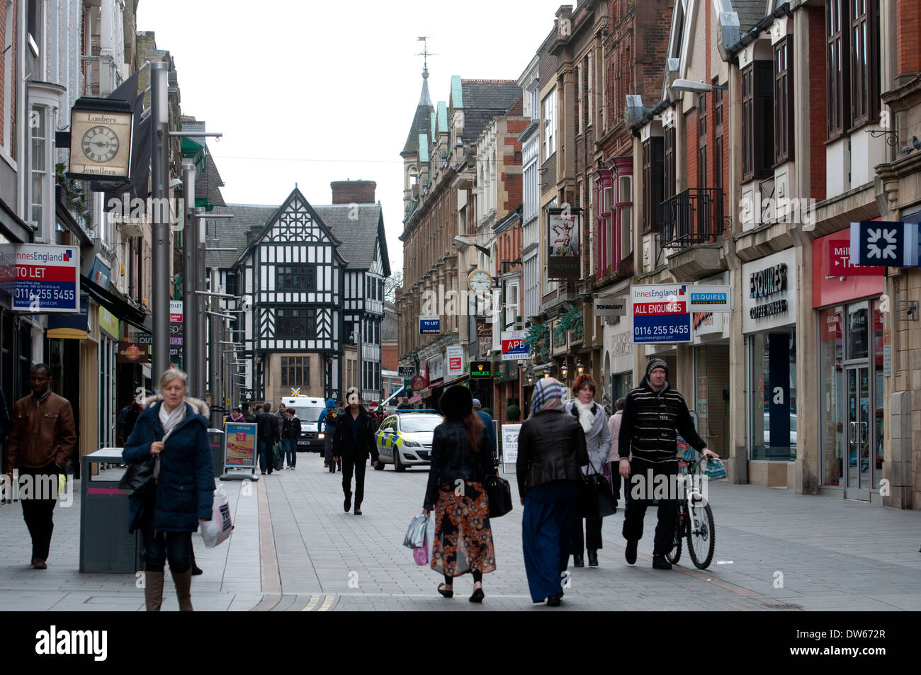 Market Street, Leicester, Leicestershire, England, UK Stock Photo