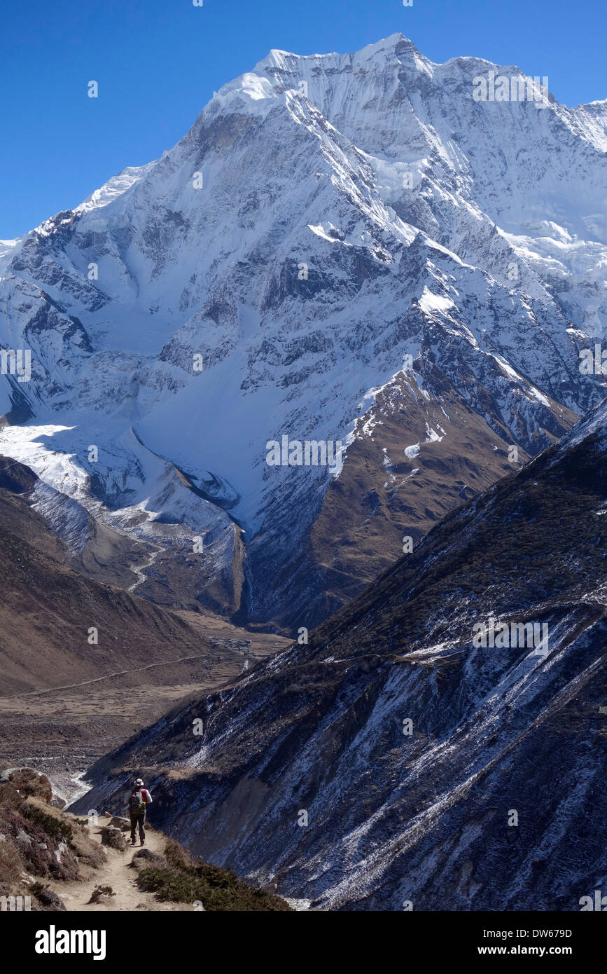 Manaslu North peak, Himalaya range, Nepal. Stock Photo