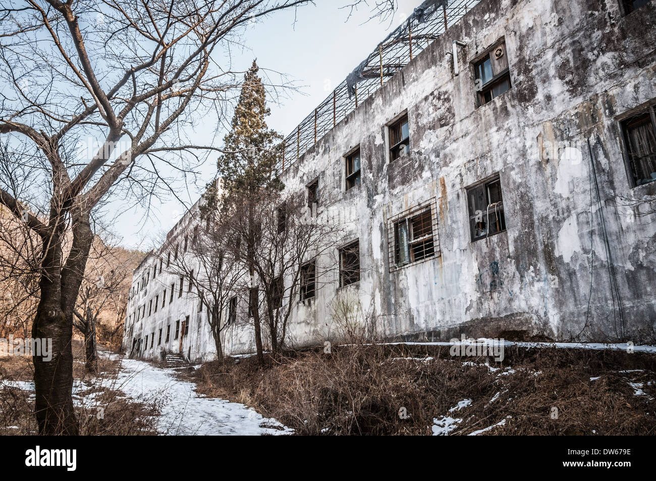 Gonjiam psychiatric hospital in South Korea. The hospital was abandoned nearly twenty years ago. Stock Photo