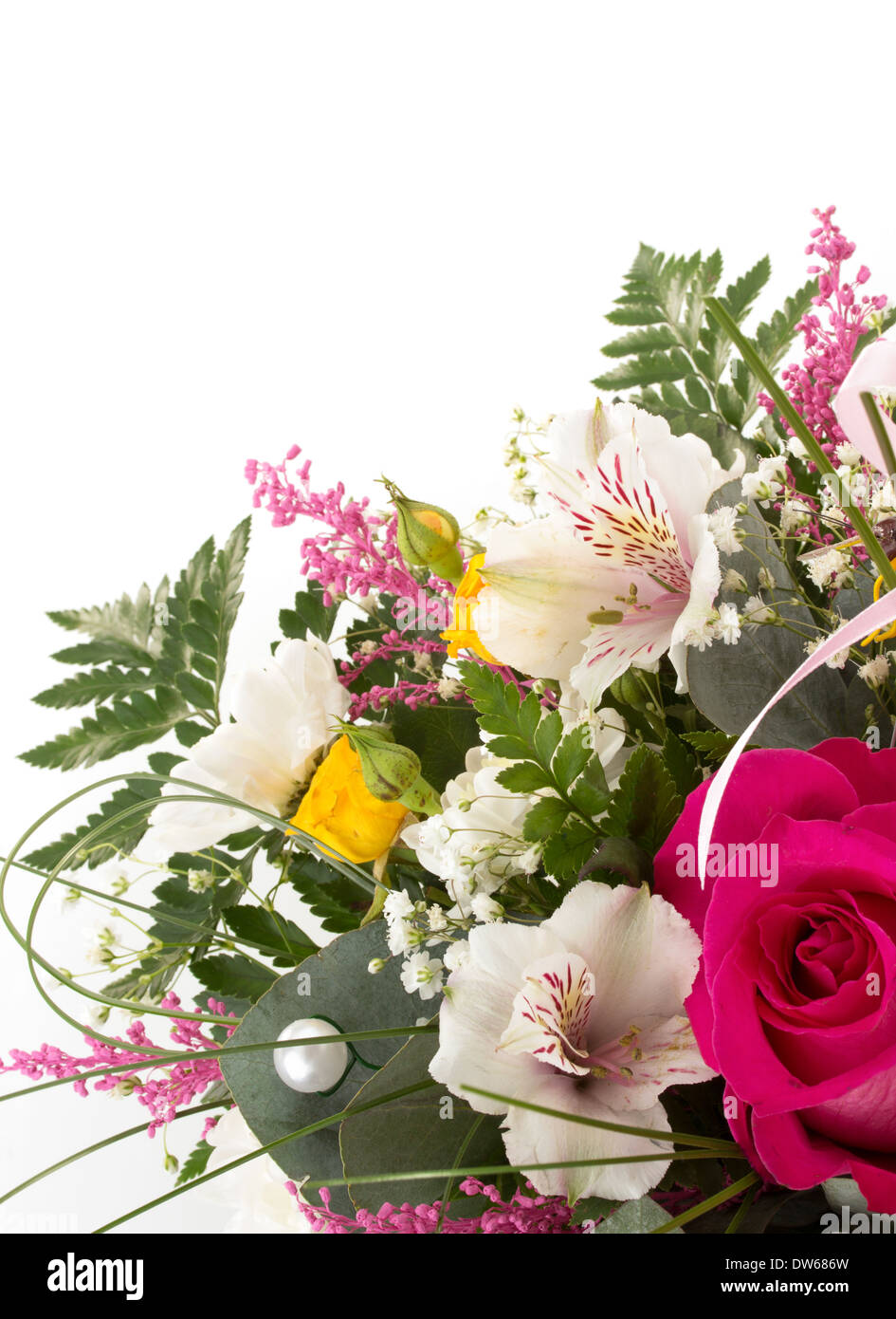 bouquet of flowers isolated on a white background Stock Photo - Alamy