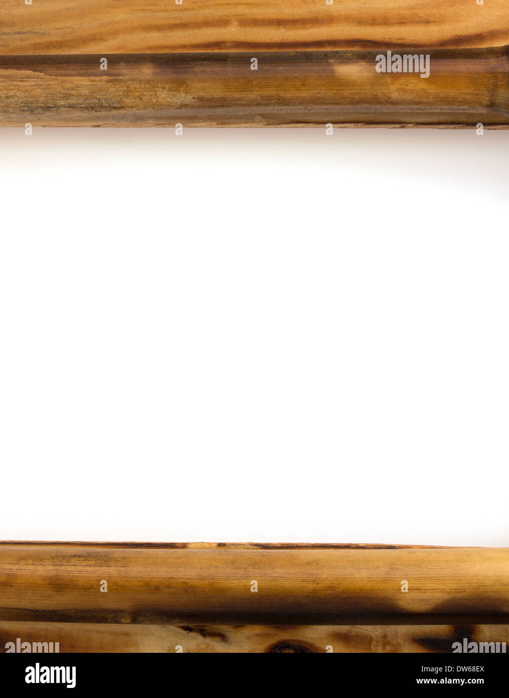 wooden frame isolated on white background Stock Photo - Alamy
