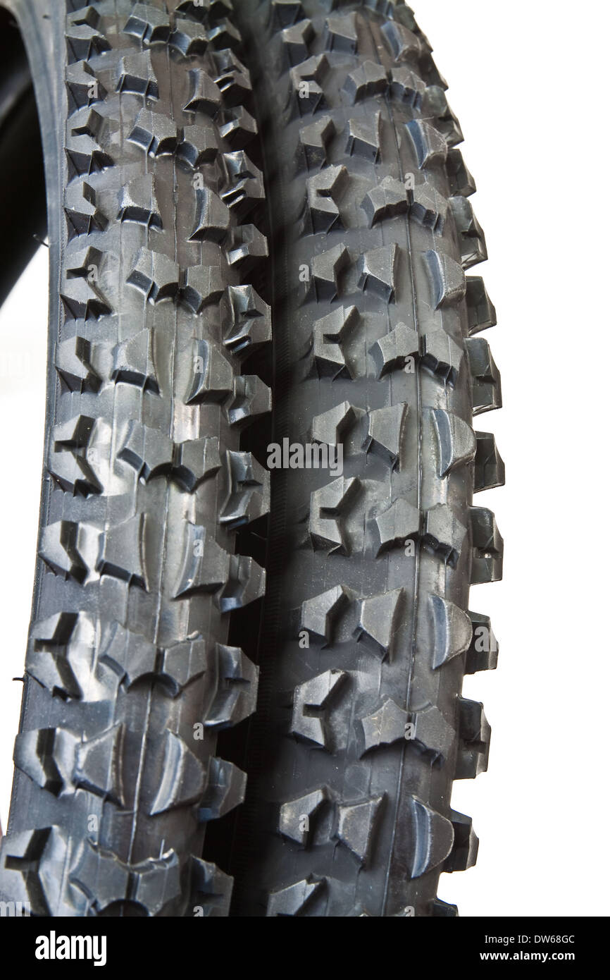 New tire for mountain bike with distinctive tread for excellent