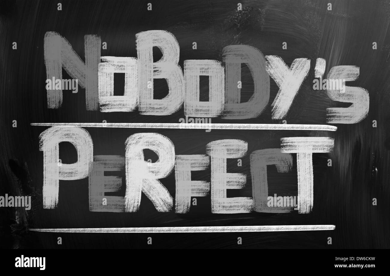Nobody's Perfect Concept Stock Photo