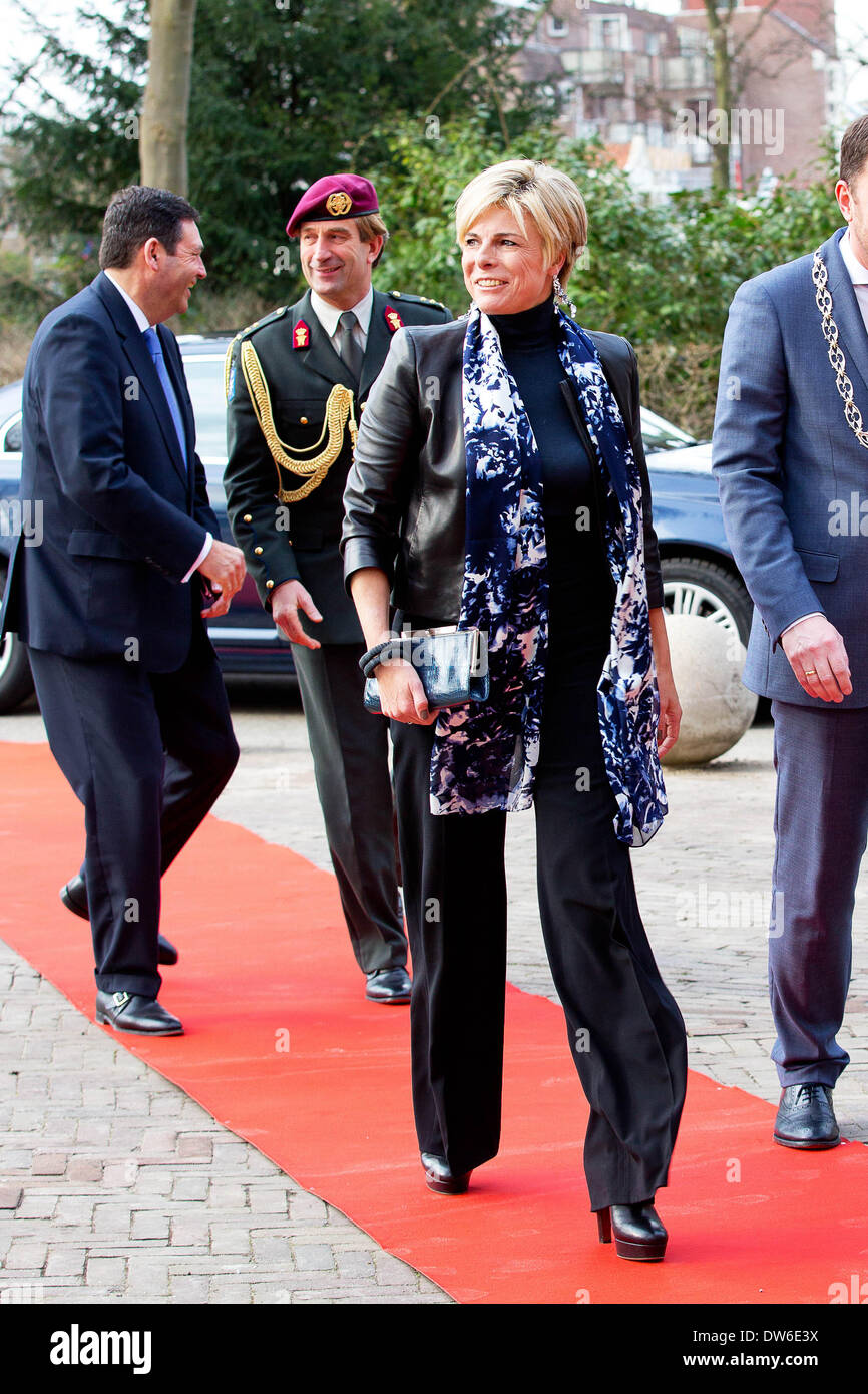 Dutch Princess Laurentien at the opening of the chocolate factory in