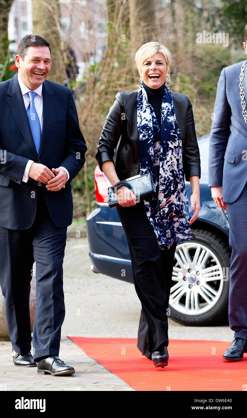 Dutch Princess Laurentien at the opening of the chocolate factory in