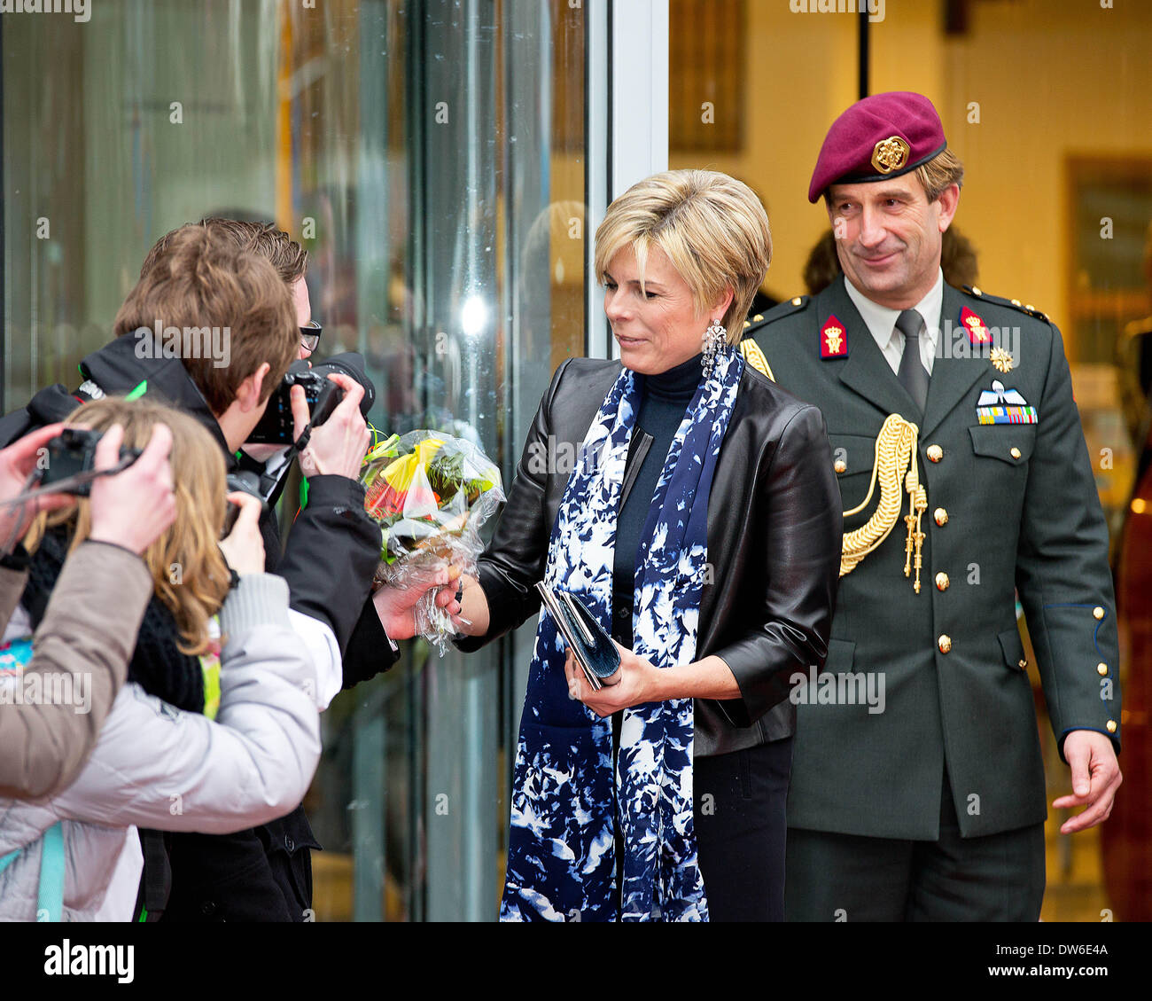 Dutch Princess Laurentien at the opening of the chocolate factory in