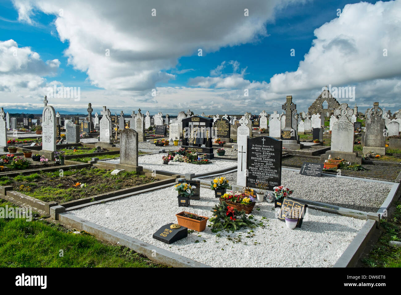 Cemetery at Rush county Dublin Ireland Stock Photo