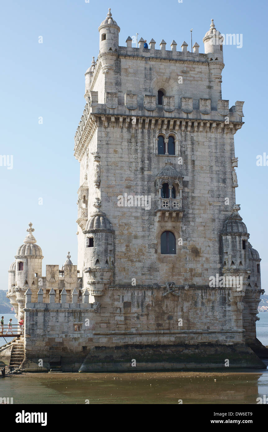 Torre de Belem Lisbon Lisboa Portugal Manueline style Stock Photo