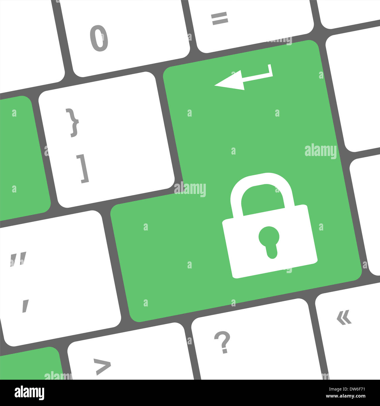 Lock button on the keyboard key Stock Photo - Alamy