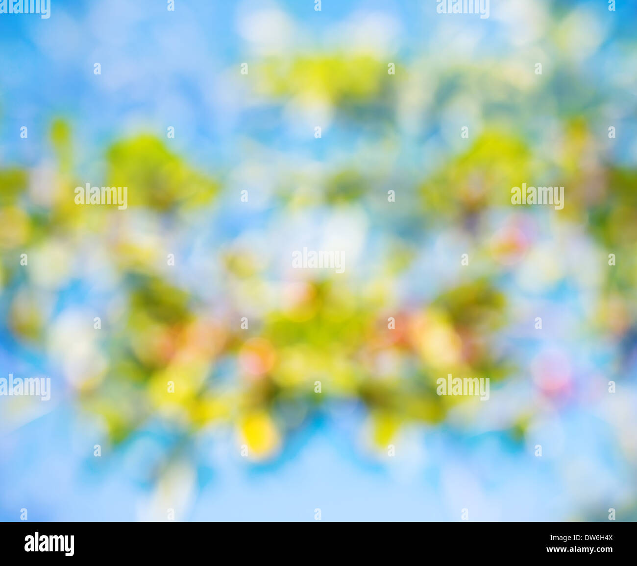 abstract natural spring background, blue bokeh Stock Photo