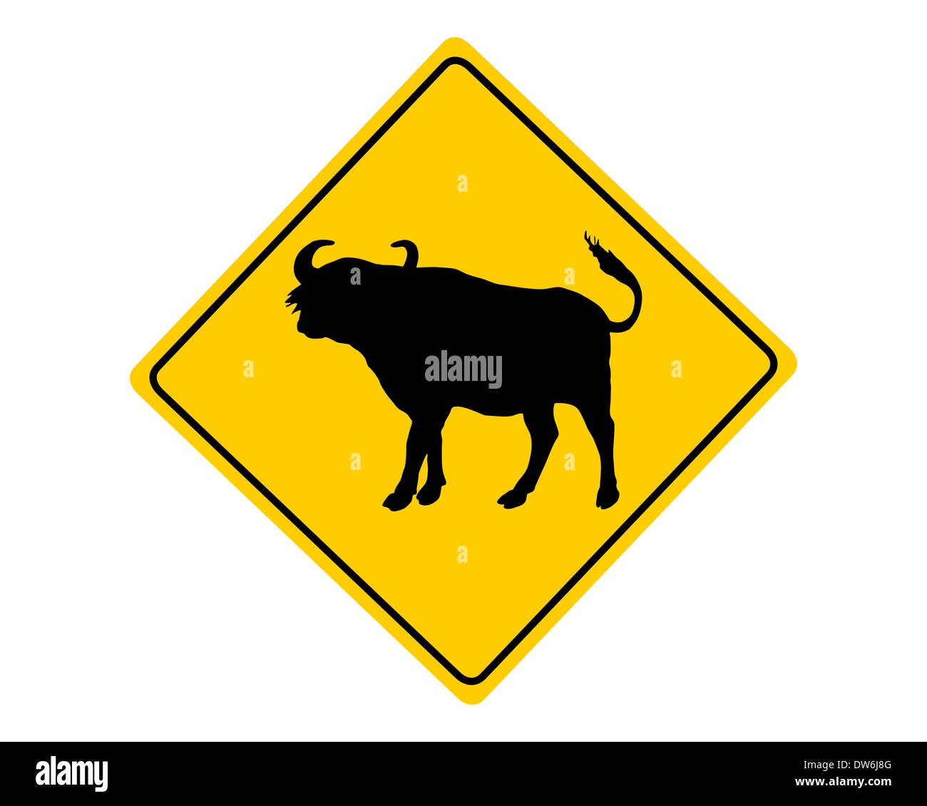 Buff Warning Sign Buffalo warning sign Stock Photo - Alamy