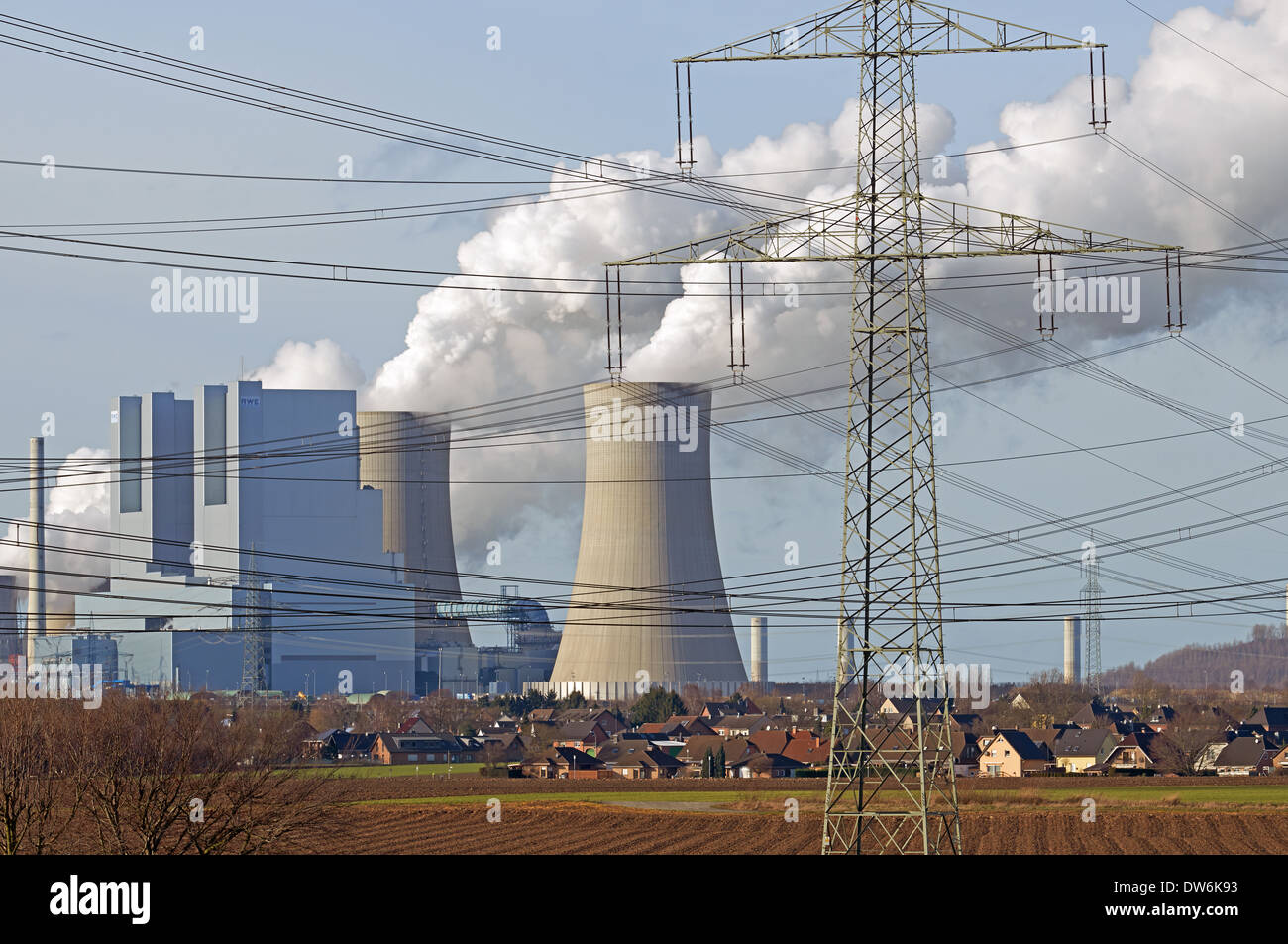 Lignite fired Power Stations Germany Stock Photo Alamy