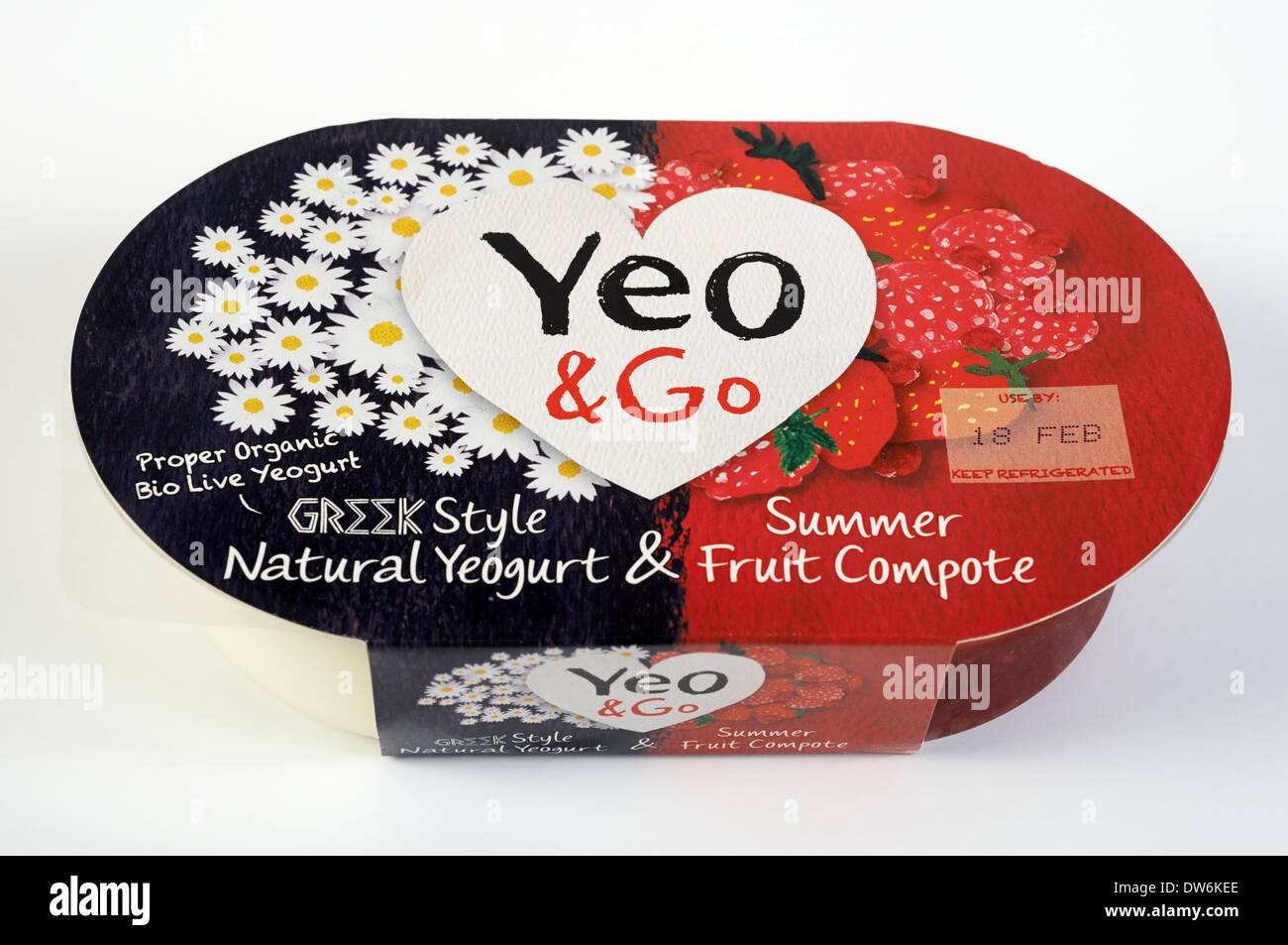 Yeo & Go yogurt with summer fruit compote Stock Photo