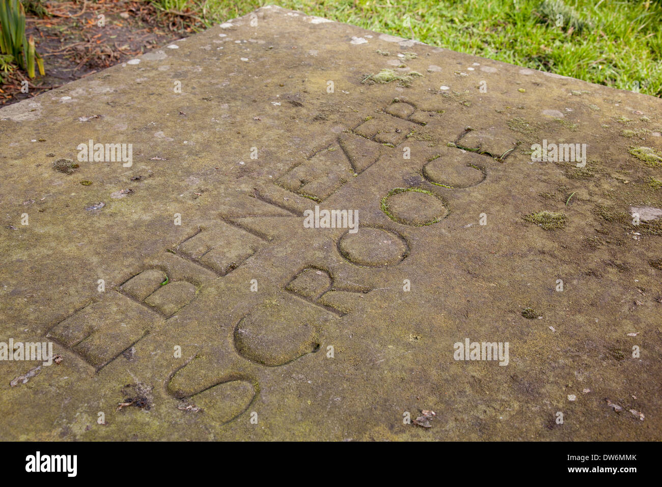Grave of Ebenezer Scrooge at St Chad's Church, Shrewsbury, Shropshire Stock Photo