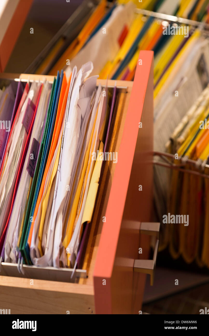Colorful Office File Folders Stock Photo - Alamy