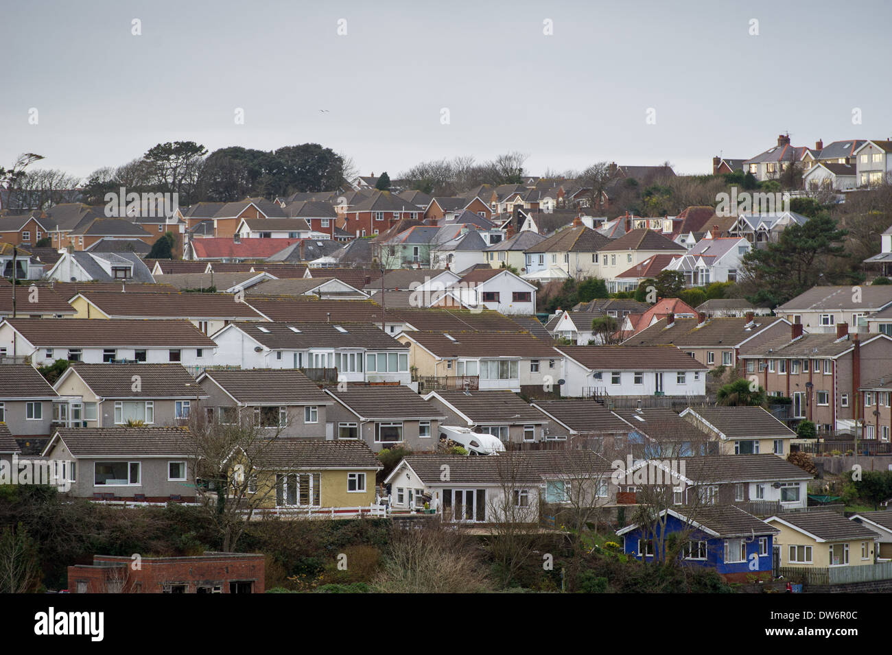 Houses in Mumbles, Swansea, UK Stock Photo Alamy