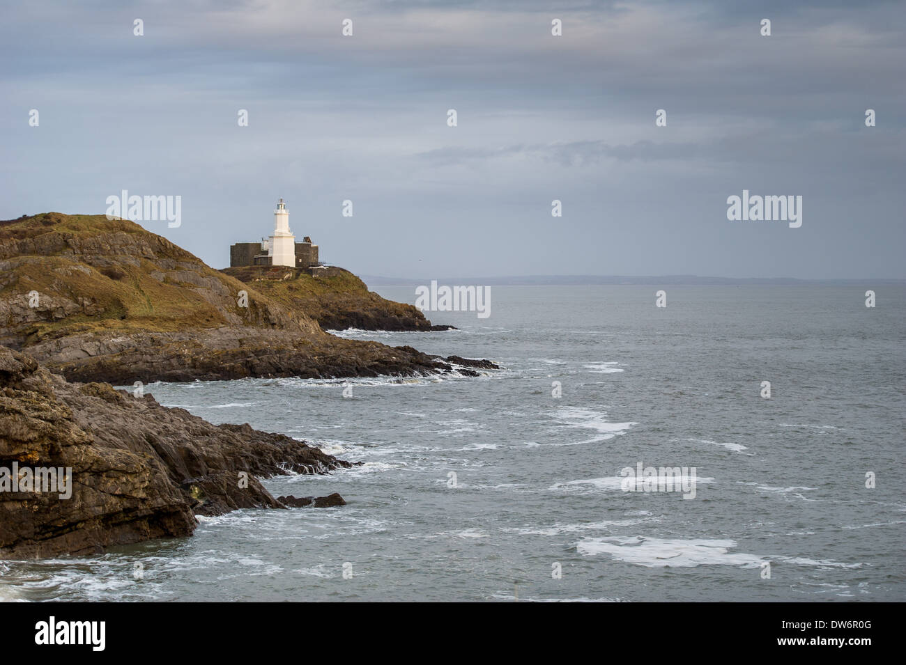 Mumbles Lighthouse in Swansea, UK Stock Photo Alamy