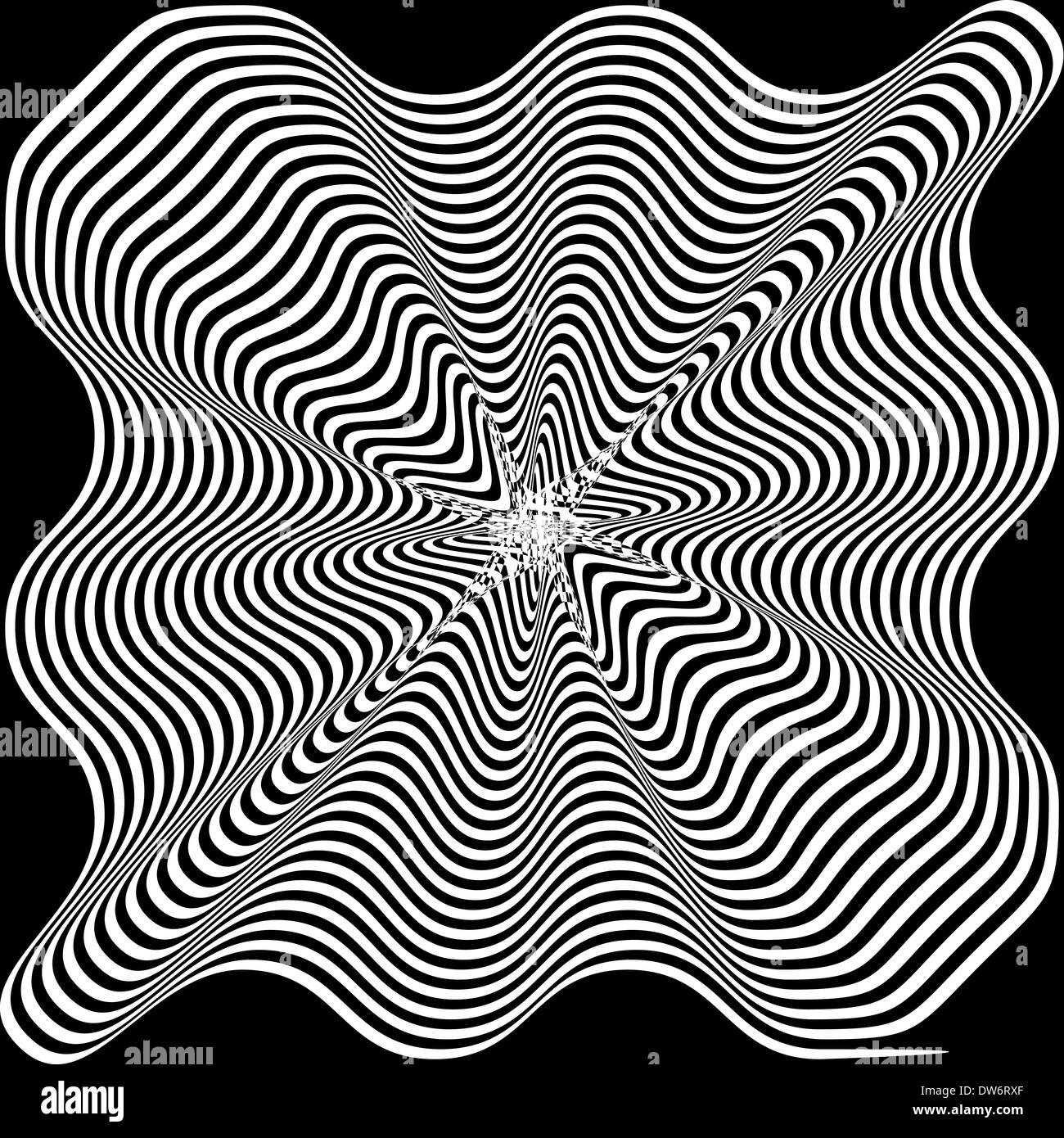 Black and White Hypnotic Background. Vector Illustration Stock Photo ...