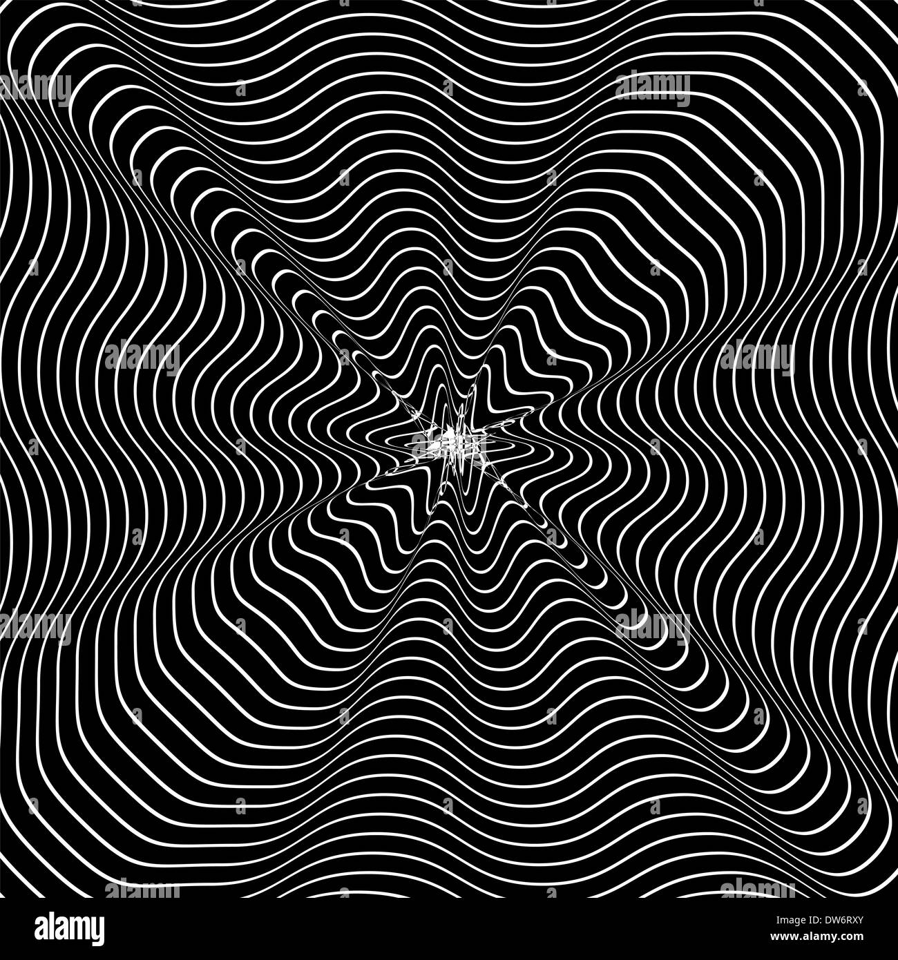 Black and White Hypnotic Background. Vector Illustration Stock Photo ...