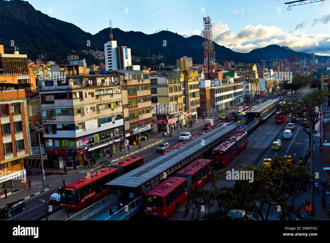 Afternoon rush hour Chapinero barrio Bogota Colombia Stock Photo Alamy