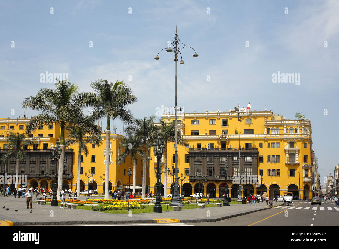 The Plaza Mayor or Plaza de Armas of Lima, Lima, Peru Stock Photo - Alamy
