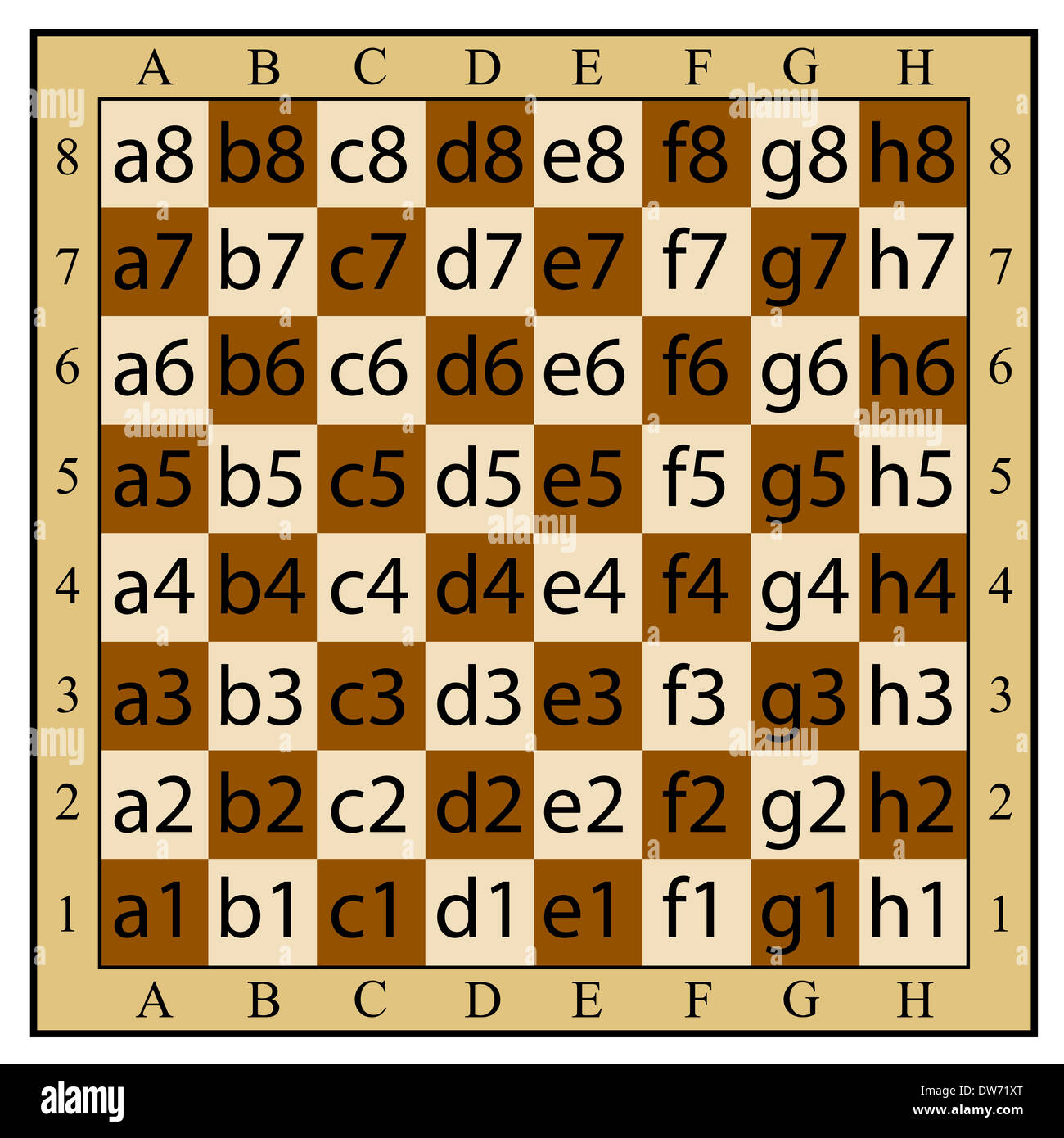 Chess board without chess pieces Stock Photo Alamy