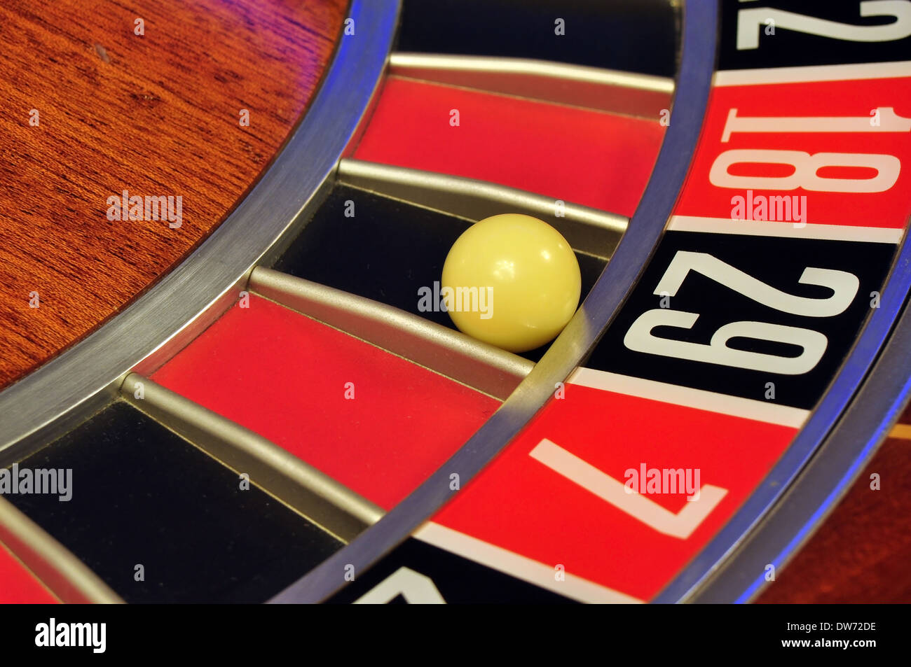 image with a casino roulette wheel with the ball on number 29 Stock Photo 67153114 Alamy
